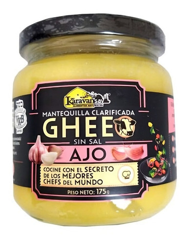 Mantequilla Ghee (clarificada) Ajo 175g Karavansay