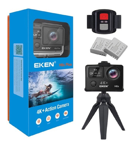 Camara De Accion Eken H6s Uhd Wifi, Tripode, 2 Baterias, Eis