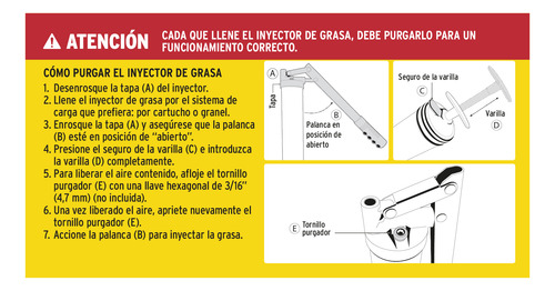 Inyectora De Grasa 14 Oz, 10000 Psi Con Grip, Truper 14861