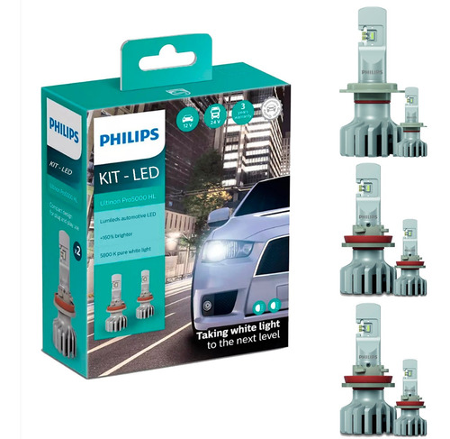 Kit Super Led Philips H11 + H7 + H11 - Ford Fusion 06 A 12