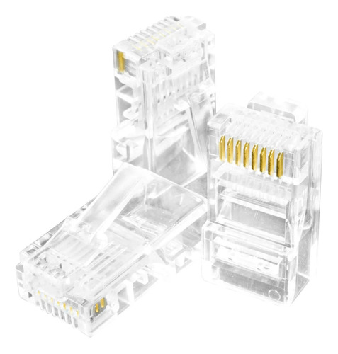 20x Conector Ethernet Rj45 Cat5e Cristal 8p8c Macho