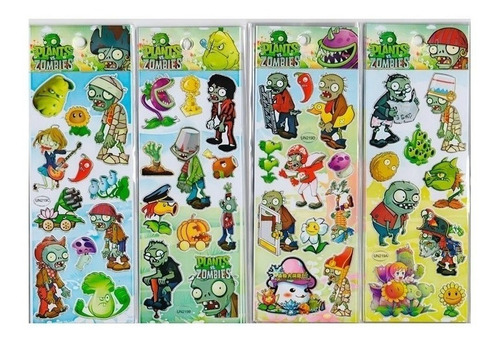 20 Stickers Plantas Vs Zombies Ideal Souvenir V Crespo