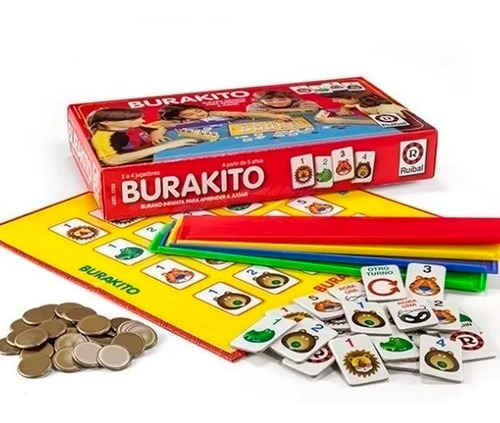 Imagen 3 de 6 de Burakito Burako Juego De Mesa Infantil Niños Ruibal Educando