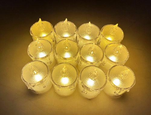 Vela Led Con Efecto Llama Luz Cálida + Pilas 3.5x5cm