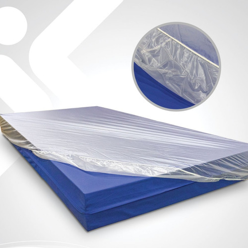 Capa Colchão Impermeável Com Elástico Resistente Limpeza Cor Transparente Desenho Do Tecido Liso