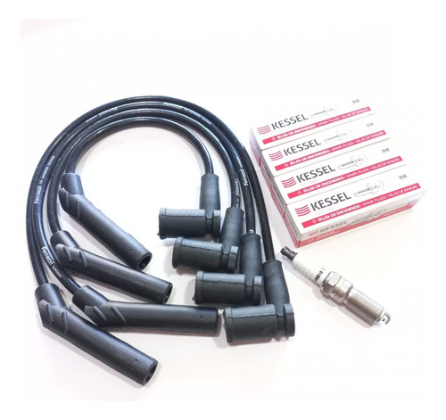 Kit Cables + Bujías Ford Fiesta Zetec Rocam 1.6 8v  Apto Gnc