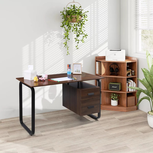 Mesa De Estudio De Oficina Minimalista Guogo Escritorio Con Dos Cajones Estudio Para Oficina En Casa