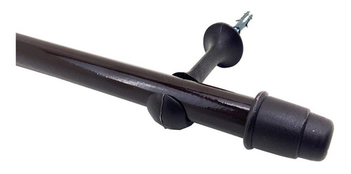 Varão De Cortina 19mm 3 Metros Cores Variadas Cor Imbuia