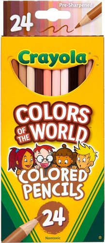 Crayola Colors Of The World Paquete De 24 Lapices De Color