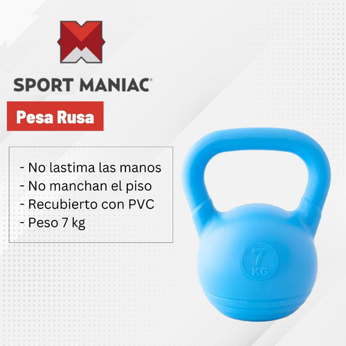 Imagen 6 de 8 de Set De 3 Pesas Rusas Vacias Para Llenar En Casa 5 - 7 - 9 Kg