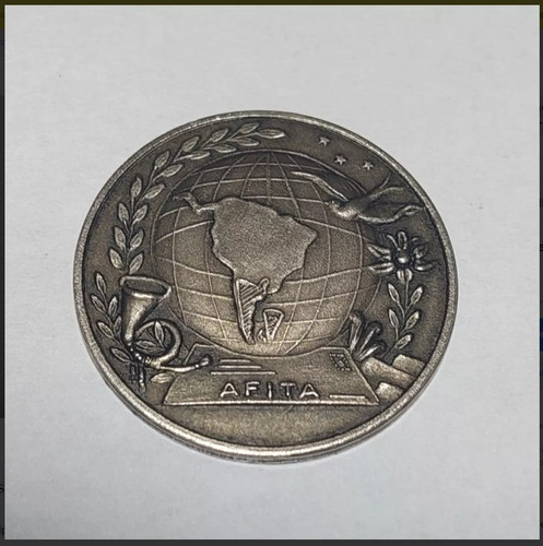 Medalla Asociación Filatélica Argentina Cobre 29 Mm  - 097