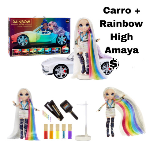 Carro Rainbow Más Muñeca Rainbow High Amaya Em