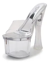 Comprar 2024 Zapatillas Altas De Cristal Para Mujer, Tacones Altos