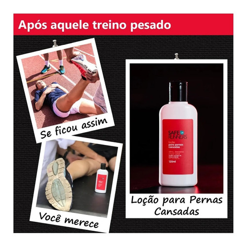 Imagem 2 de 3 de Loção Pernas Cansadas Safe Runners 120 Ml Corrida Ciclismo