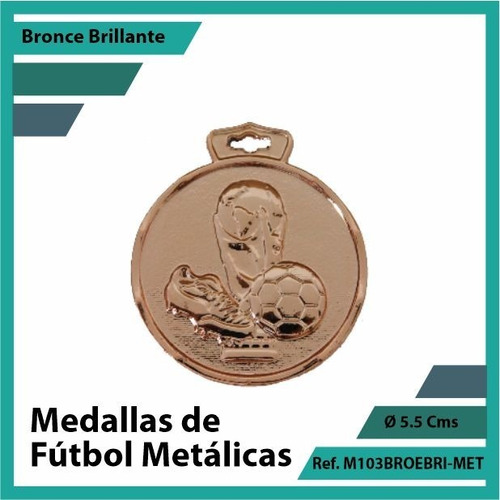 Medallas En Cali De Futbol Bronce Metalica M103bro