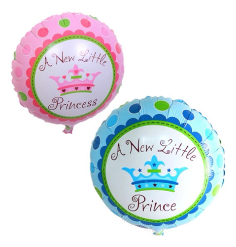 Globo Corona Baby Princess 18'' - Pack X 10 Uni (46186)