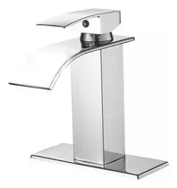 Comprar Banna Lavabo Grifo Baño Llave Monomando Fregadero Inoxidable,grifo De Baño Plateado Con Boquilla De Cascada, Grifo De Baño Con Un Solo Mango, Montaje En Cubierta, Lavabo, Manguera Sin Plomo