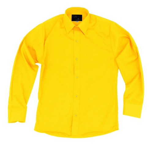 Camisa De Vestir Para Adulto Amarillo Mango 34 A 42