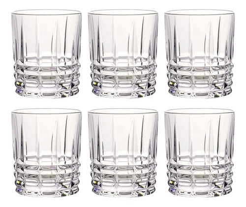 Set De 6 Vasos Para Whisky, Vidrio De Alta Calidad, 310ml