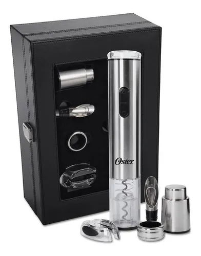 Kit Abridor De Vinho Oster Fpstbw8055 Inox 5 Peças C/ Estojo