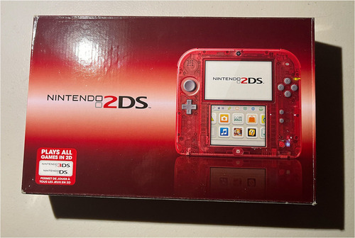 Nintendo 2ds Crystal Rojo Transparente | Solo Caja