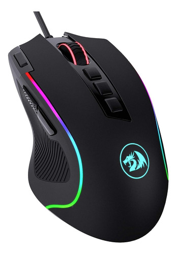 Ratón Redragon M612 Gamer 11 Botones Led 8000 Dpi Negro