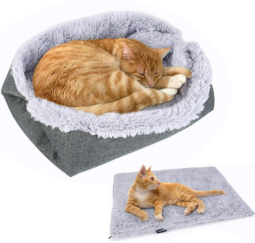  Foldable Pet Bed  Furry Washable Dog Bed  Cozy Mat For...