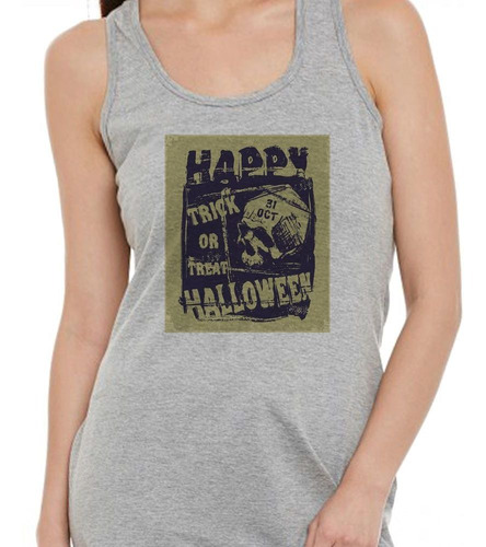 Musculosa Trick Or Treat Happy Halloween