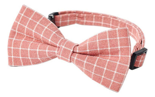 Corbata De Moño Para Perro, Lindo Patrón A Cuadros Para Niña