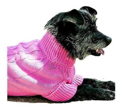Imagem 7 de 9 de Roupa Suéter Tricô C/ Trança G 100% Algodão Cachorro