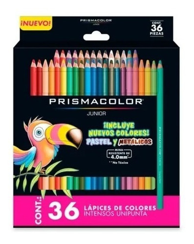 Lápices Color Pastel Metálico Prismacolor Junior 36 Colores 