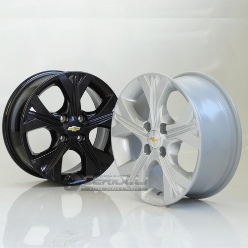 Jogo De Rodas Aro 15 Gm Onix Turbo Lt Ltz 4x100 + Bicos Cor Prata