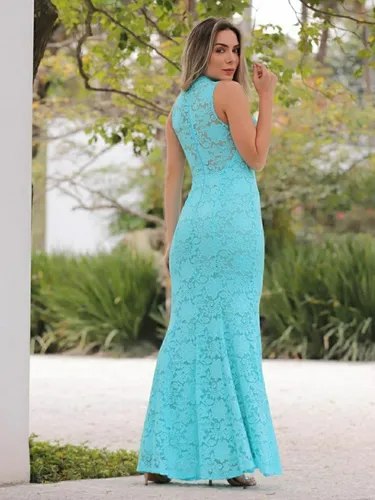 Vestido de renda com lycra sales