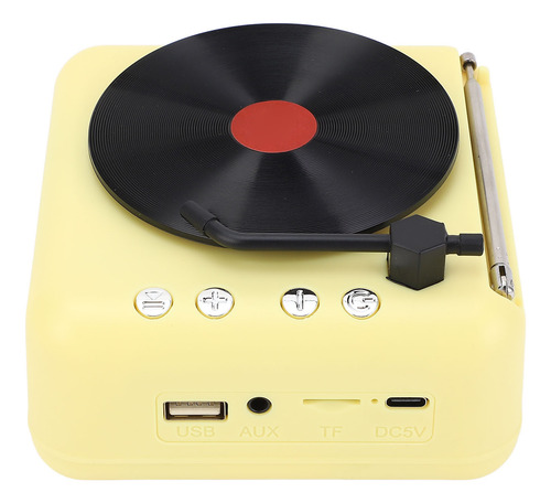 Altavoz Retro Estilo Tocadiscos, Calidad De Sonido Hifi Bt5.