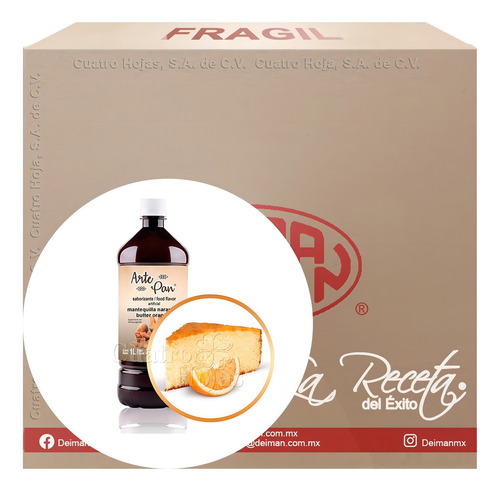 Concentrado Arte Pan Mantequilla Naranja Deiman 6 Lts