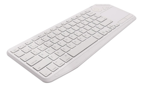 Teclado Compacto Con Panel Táctil Y Fácil Control Blanco