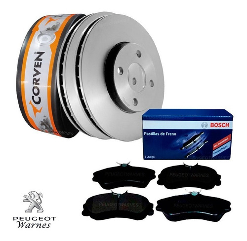 Discos Freno Del + Pastillas Bosch Citroen Berlingo 1.6 Naft