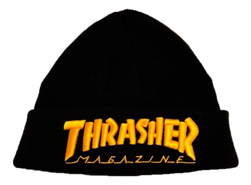 Thrasher Gorro Lifestyle Unisex Negro-amarillo Fluo Ras