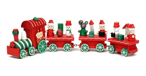 Tren Madera Adorno Navidad Decoración Hogar Navidad Regalo  