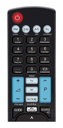 Imagen 2 de 6 de Control Remoto Universal 3 En 1 Tv Dvd 3d Samsung Sony Etc