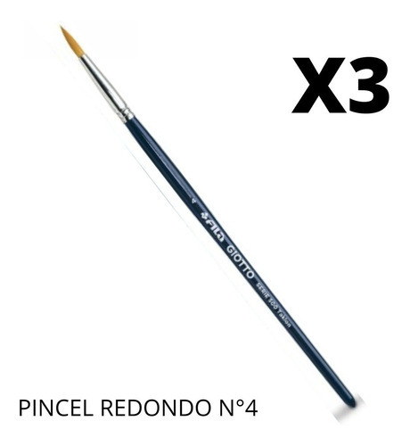 Pinceles Giotto Redondo Sintetico S 500 Taklon N° 4 X3u