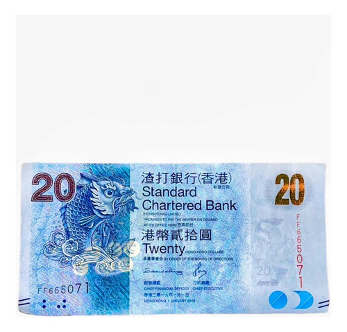 Billete 20 Dólares Hong Kong Standard Chartered Bank