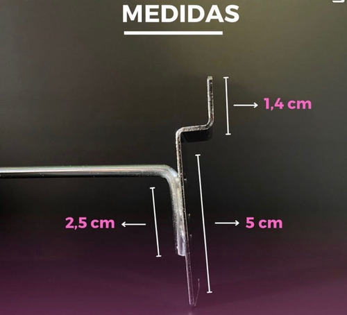 Ganchos Para Panel Ranurado Y Perforado De 10 Cm 100 Unidade