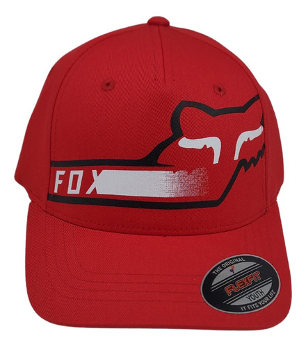 Gorra Fox Niño / Dama Talle Unico Youth Vizen Flexfit Roja 