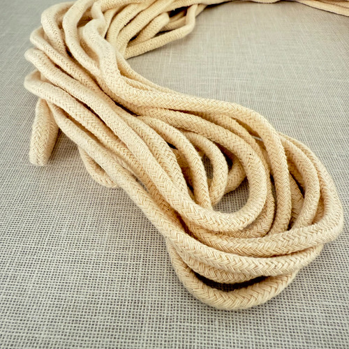 Fio Cordão Algodão Cru 8mm 25 Fios Com 1,40metros Goodgood