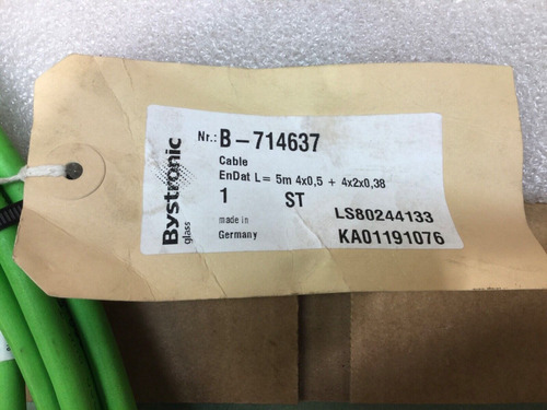 Bystronic B-714637 5m Motor Data Cable Assembly New No B Eez