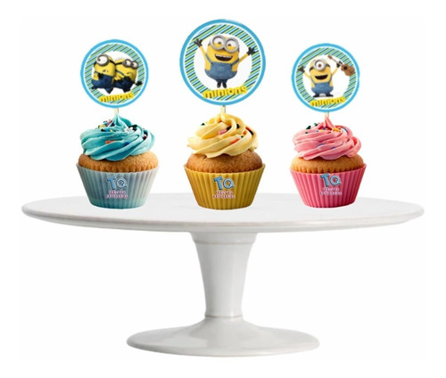 Cupcake Min_ion Toppers Adorno Para Muffins X10