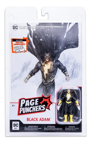 Mcfarlane 3´ Figure With Comic Wv1 - Black Adam (invierno)