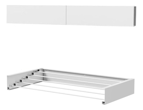 Tender Plegable Extensible Acero Para Pared Blanco 80cm Blanco