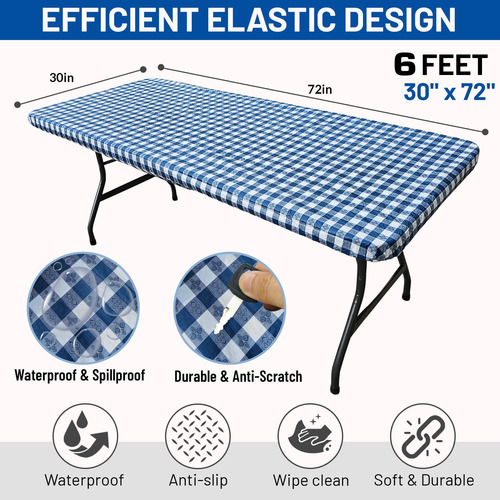 Funda Elástica Para Mesa Plegable Impermeable Y Lavable